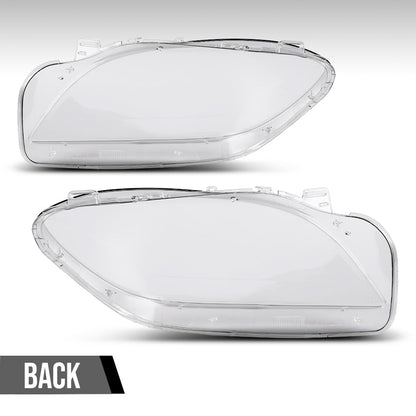 G-PLUS Headlight Lens Cover Compatible with Benz ML-Class W166 ML350 ML400 2011-2015 A1668207359, A1668205559 Left & Right Front Headlamp Lens Cover Clear