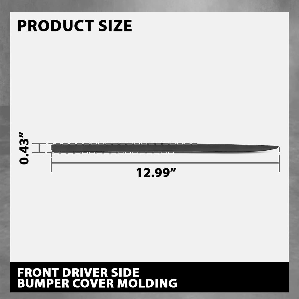 G-PLUS Front Left Bumper Trim Molding, Compatible with Benz A220 A250 2019-2022 With AMG Styling Package, Fit Benz A35 AMG 2020-2022, Driver Side, 1778854303, MB1046162