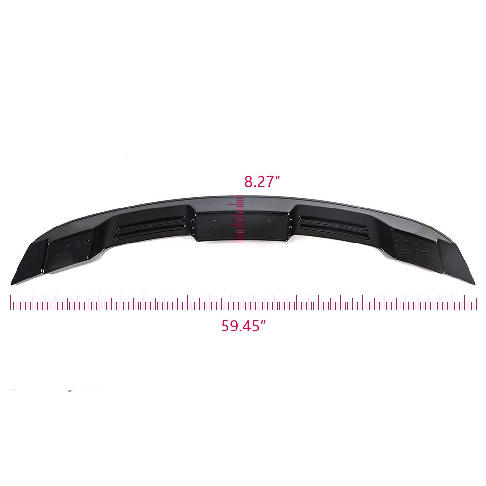 Rear Spoiler Wing Compatible for Ford Mustang Coupe 2015-2020 GT500 Style Gloss Black