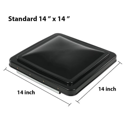 G-PLUS 14" x 14" Replacement Roof Vent Cover Camper RV Trailer Fit for Ventline pre-2008 and Elixir Style Pin 1994 and Newer Black 2pcs Accessories is not assembled