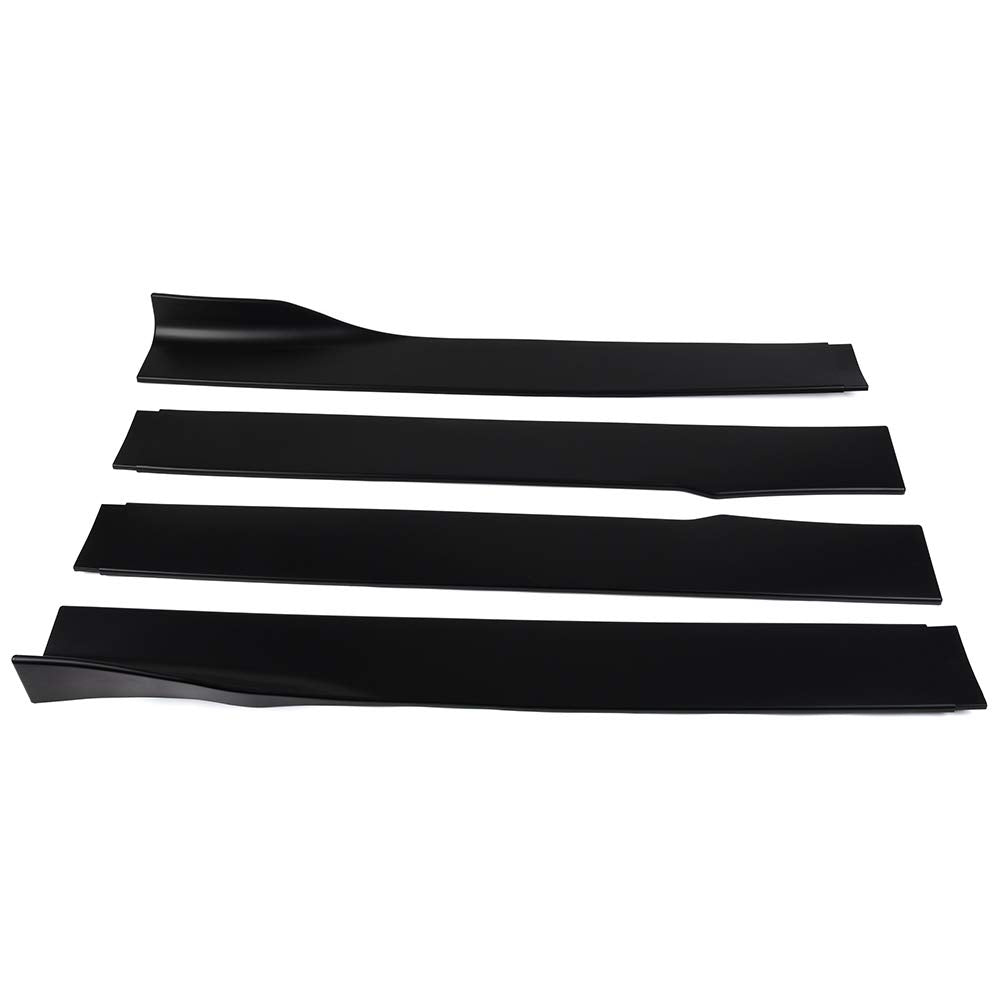 Universal Polyurethane Black Car Side Fender Skirts Extension Rocker Panel Splitter Protector