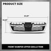 G-PLUS Front Bumper Upper Grille W/Chrome Grill Tirm Compatible with Subaru Impreza 2012-2014 91122FJ010
