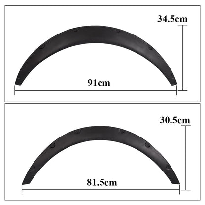 G-PLUS 4Pcs Universal Fender Flares, Durable Polyurethane Extra Wide Auto Car Body Kit NOT Fit Pickup, NOT Fit Corolla/Mercury Mentego, Wheel Protector (Front 23.4"*9.6" & Rear 25.2"*10.8")