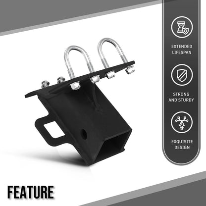 G-PLUS Rear Tow Hitch Receiver 2" Compatible with Yamaha YXZ 1000R 2016 2017 2018 2019 2020 2021 2022 2023 2024 Black