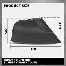 G-PLUS Front Bumper Corner Cover Compatible with Ford EcoSport 2018-2022 Left Close-up View