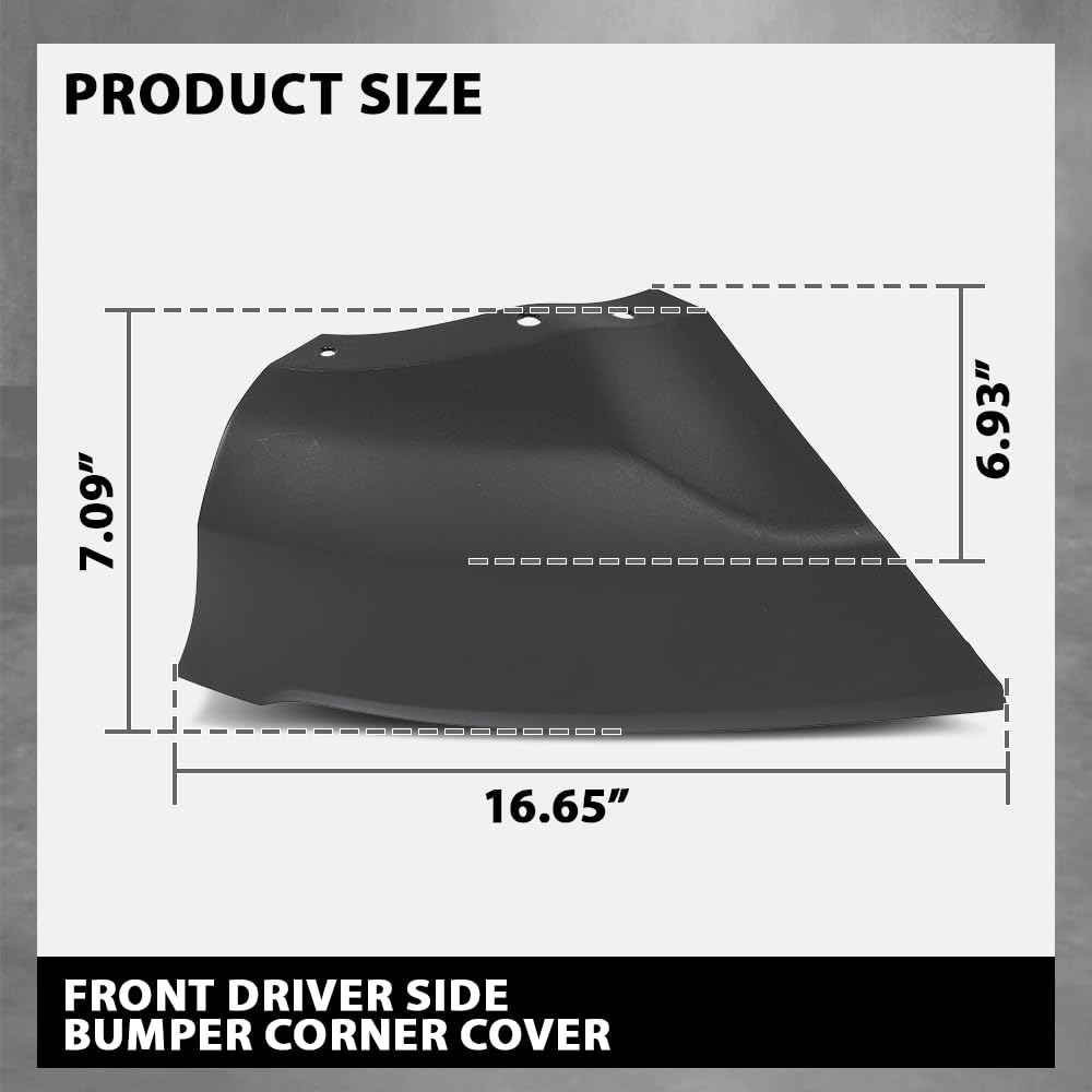 G-PLUS Front Left Bumper Corner Cover, Compatible with Ford EcoSport 2018-2022, Driver Side, FO1016102, GN1Z17D957CB