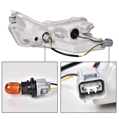 G-PLUS Double Color LED Fog Lights Lamps DRL W/Bulbs Compatible with 2015-2017 Toyota Camry XSE XLE TO2531153,TO2530153 8151006050, 8152006050