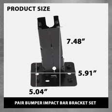 G-PLUS Bumper Impact Bar Brackets 2PCS for Buick Encore 2013-2017 Chevy Trax 2013-2016 Side View
