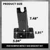 G-PLUS Bumper Impact Bar Bracket Set Compatible with Buick Encore 2013-2017 Chevy Trax 2013-2016 42392685, 42392684 Black