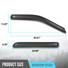 G-PLUS Out-Channel Mount Ventvisor Window Deflectors Compatible with Ford F150 2015-2026; Fit Ford F150 Raptor 2017-2026 4 PCS Smoky