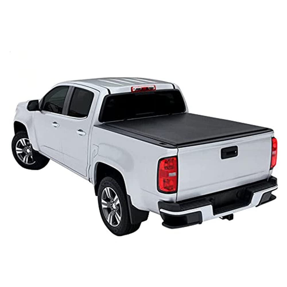 G-PLUS Lockable Tri-Fold 5ft 5'' Soft Truck Tonneau Bed Cover Compatible with Toyota Tacoma 2016-2021 Styleside Short Bed