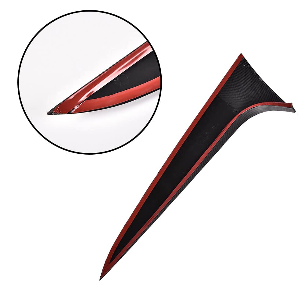 G-PLUS Rear Window Spoiler Side Wing Trim Carbon Black Cover Compatible with 2019-2021 BMW X4