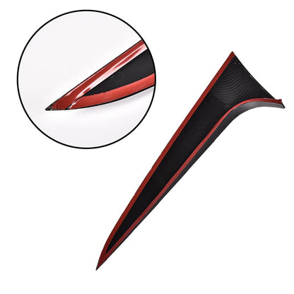 G-PLUS Rear Window Spoiler Side Wing Trim Carbon Black Cover Compatible with 2019-2021 BMW X4