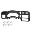 G-PLUS Dash Radio Trim Bezel Cover Single Din Compatible with 1998-2004 Chevy Blazer S10/GMC Jimmy Sonoma Dashboard Radio Panel (Black ABS Plastic)