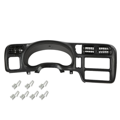 G-PLUS Dash Radio Trim Bezel Cover Single Din Compatible with 1998-2004 Chevy Blazer S10/GMC Jimmy Sonoma Dashboard Radio Panel (Black ABS Plastic)