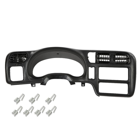 G-PLUS Dash Radio Trim Bezel Cover Single Din Compatible with 1998-2004 Chevy Blazer S10/GMC Jimmy Sonoma Dashboard Radio Panel (Black ABS Plastic)