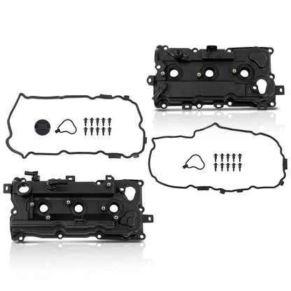 G-PLUS Left and Right Engine Valve Cover w/Gasket Compatible with Nissan Murano 2009-2014/Fit Nissan Quest 2011-2014 V6 3.5L DOHC Petrol