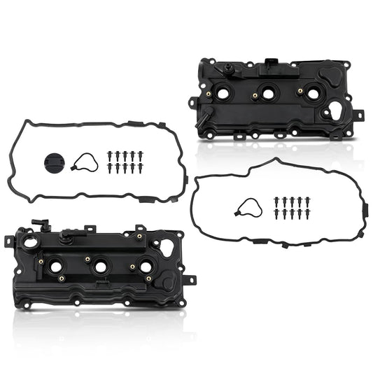 G-PLUS Left and Right Engine Valve Cover w/Gasket Compatible with Nissan Murano 2009-2014/Fit Nissan Quest 2011-2014 V6 3.5L DOHC Petrol