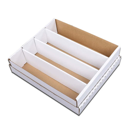 G-PLUS Trading Card Storage Box 3200 Count White Corrugated Cardboard Box Versatile Card Storage Box (Card not included)