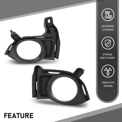 G-PLUS Pair Front Fog Light Bezel, Compatible with Toyota Highlander 2014 2015 2016, Bumper Cover Trims, Left Driver & Right Passenger Side 2PCS, TO1039178, TO1038178