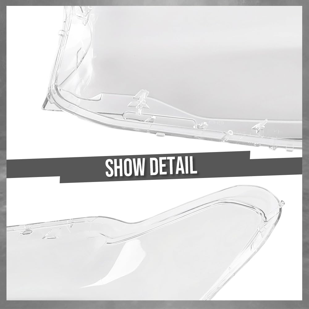 G-PLUS Headlight Lens Cover Compatible with BMW 5 Series G30 G31 G38 2017-2020 Fit BMW 520i 530i 540i 550i (xDrive) 2016-2019 Right Side 63117214961, 7214961 Front Headlamp Lens Cover Clear