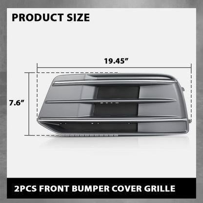 G-PLUS Pair Front Bumper Cover Grille Bezel Insert, Compatible with Audi Q5 2018-2022 Standard Version, LH Driver & RH Passenger 2PCS, 80A807679D, 80A807679DRU6