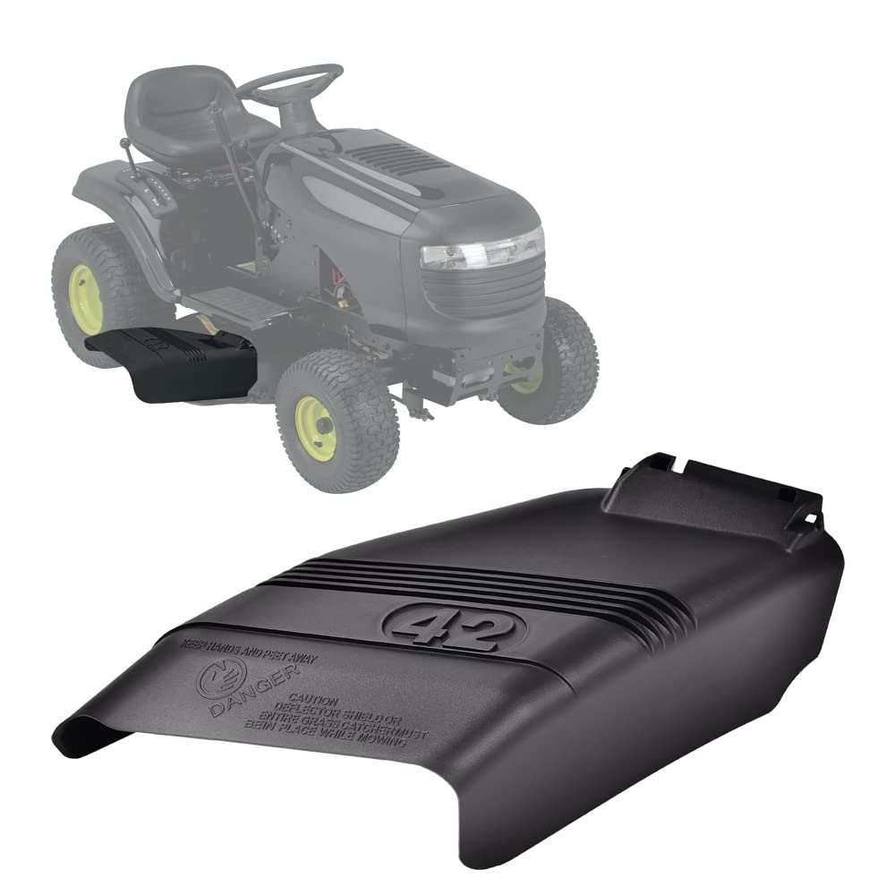 G-PLUS 42" Deflector Shield W/Mounting Hardware Chute Cover Compatible with Craftsman,Mower Deck Deflector Shield Kit Black