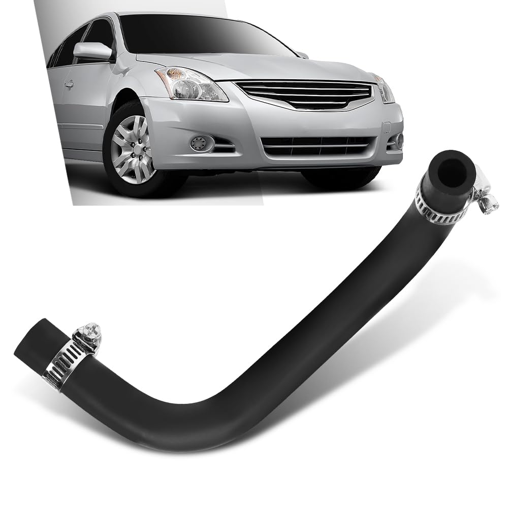 G-PLUS PCV Hose Blow By Hose w/Clamps Compatible with Nissan Altima 2.5L Engine 2007-2012 11823-JA00A, 11823JA00A Black Rubber