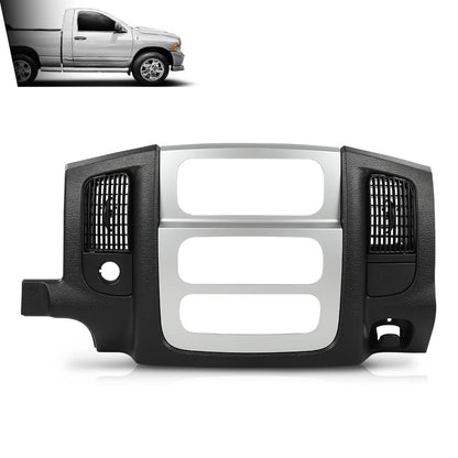 G-PLUS Center Dash Radio Bezel Climate Trim Panel Compatible with Dodge Ram 1500 2002-2005/ Ram 2500 3500 2003-2005 (w/Vents, w/o Storage)