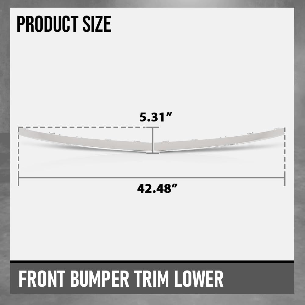 G-PLUS Front Bumper Face Bar Trim Lower Molding Fit Benz E400 4Matic Coupe/Base 2017-2018, Fit Benz E450 Base 2019-2020 2138857000, MB1044130 Silver