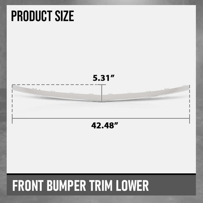 G-PLUS Front Bumper Face Bar Trim Lower Molding Fit Benz E400 4Matic Coupe/Base 2017-2018, Fit Benz E450 Base 2019-2020 2138857000, MB1044130 Silver