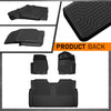 G-PLUS Floor Mats Fit for Ford F150 2015-2025 Super Crew (Includes 2022-2025 Lightning Models) w/o Fold Flat Storage, Custom Fit TPE All Weather Front & 2nd Row Floor Liners Truck Mats,3PCS Black