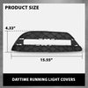 G-PLUS Pair Fog Light Cover Bezel Bumper Grille, Compatible with Benz C250 C300 C350 2012-2015, LH Driver & RH Right 2PCS, 2048851453, 2048851353