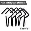 G-PLUS 5pcs/Bag Pistol Display Holder,Handgun Pistol Revolver Safe Storage Stand Display Holder Single Rack,Black Handgun Rack Pistol Stand Black