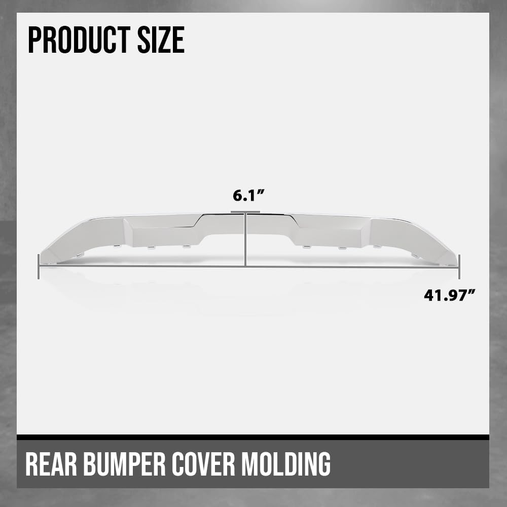 G-PLUS Rear Bumper Trim Lower Molding Compatible with Benz GLE550 GLE550e 4Matic 2016-2018 Fit Benz GLS450 GLS550 4Matic 2017-2019 1668857622, MB1144127 Silver