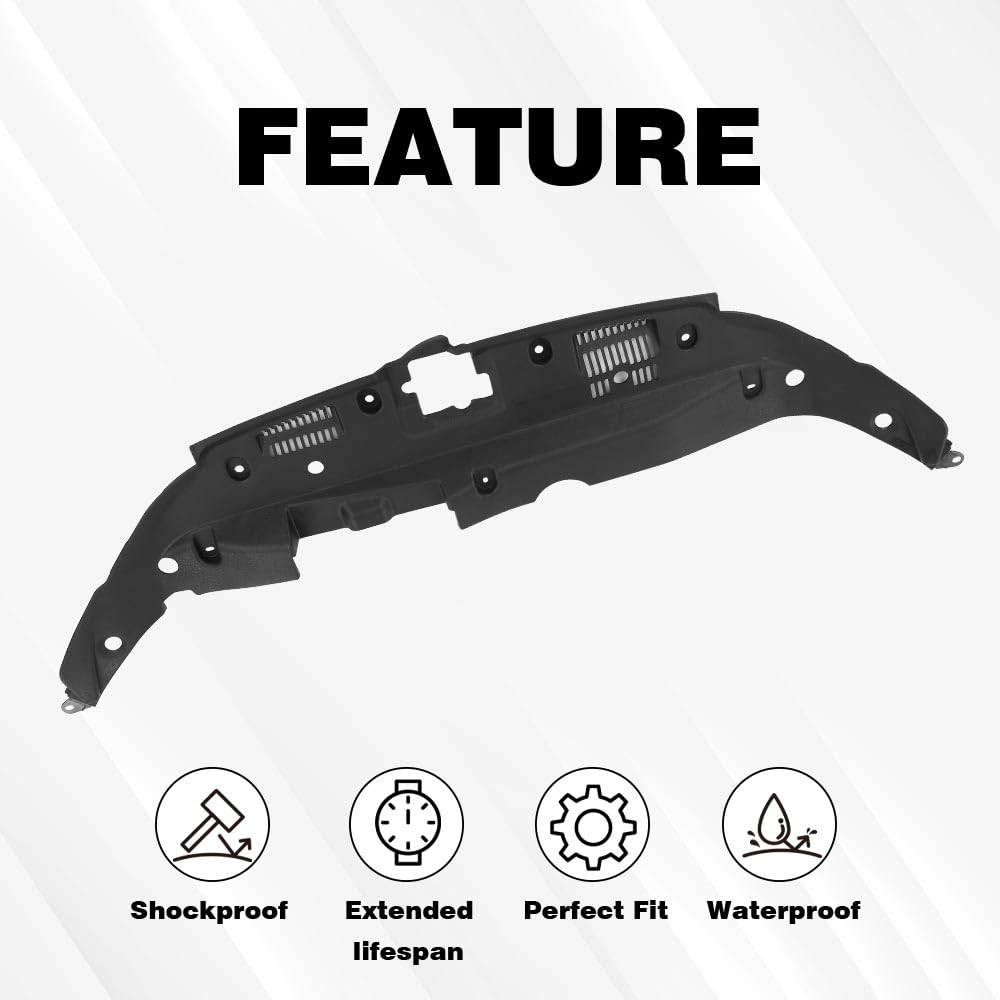 G-PLUS Upper Radiator Support Cover (Sight Shield) Compatible with Toyota Highlander 2014-2019/Fit Toyota Highlander Hybrid 2014-2019 TO1224107 532950E070