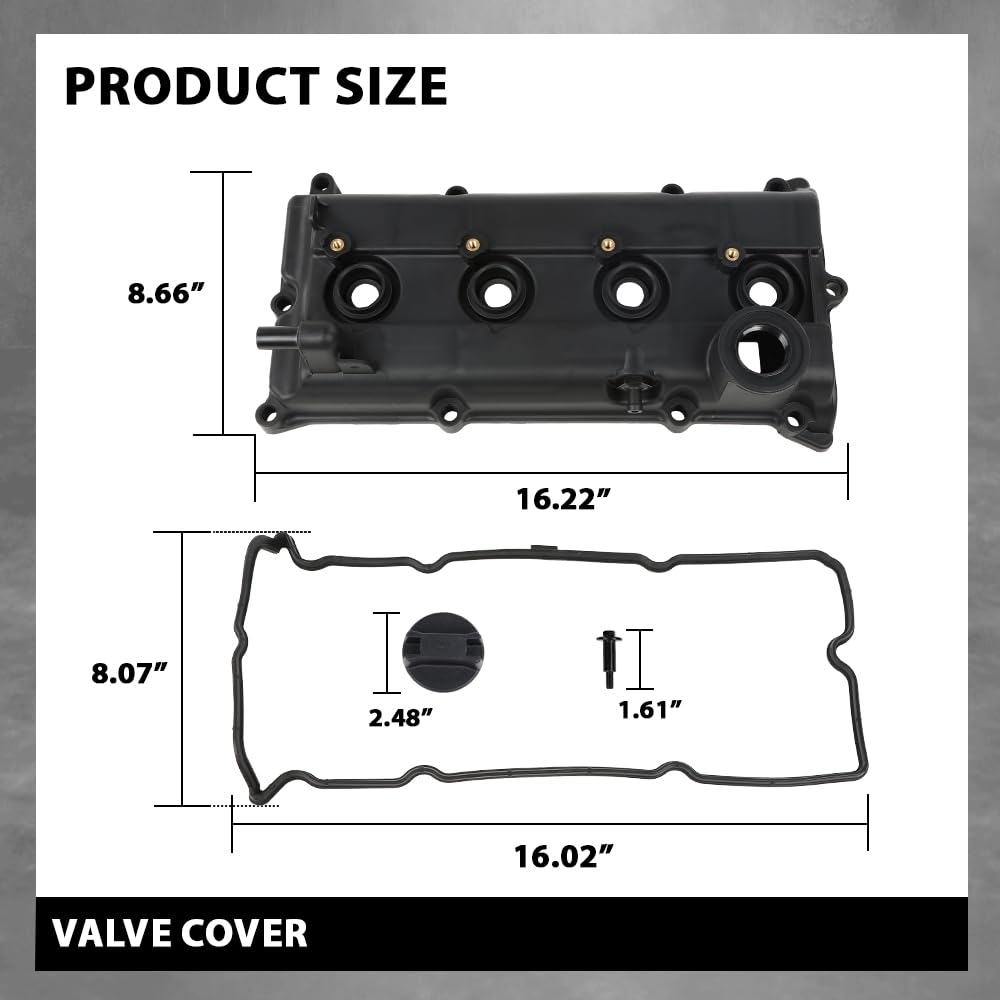 G-PLUS Engine Valve Cover Compatible with Nissan Murano TZ50 QR25DE 2004-2008,Fit Nissan Teana TNJ31 QR25DE 2003-2008,Fit Nissan X-trail T30 QR20DE 2001-2013 132648H303