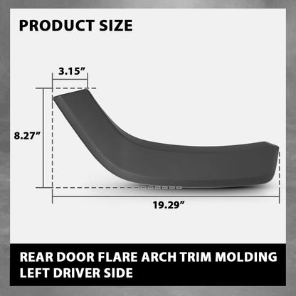 G-PLUS Rear Left Fender Flare Compatible with Toyota RAV4 2019 2020 2021 2022 2023 2024 LH Side Wheel Arch Trim Molding 75062-42010