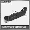 G-PLUS Front Left Outer Seat Trim Panel Compatible with Tesla Model 3 2017-2023 Fit Tesla Model Y 2020-2023 1088964-00-G Black