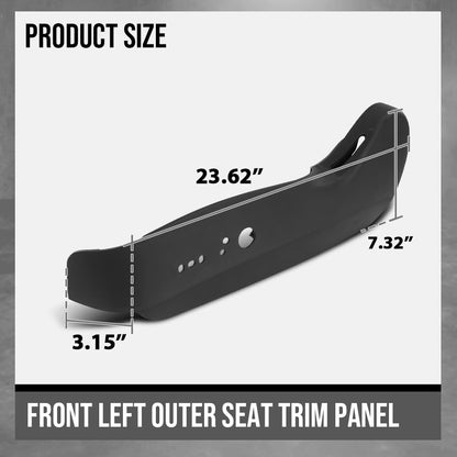 G-PLUS Front Left Outer Seat Trim Panel Compatible with Tesla Model 3 2017-2023 Fit Tesla Model Y 2020-2023 1088964-00-G Black