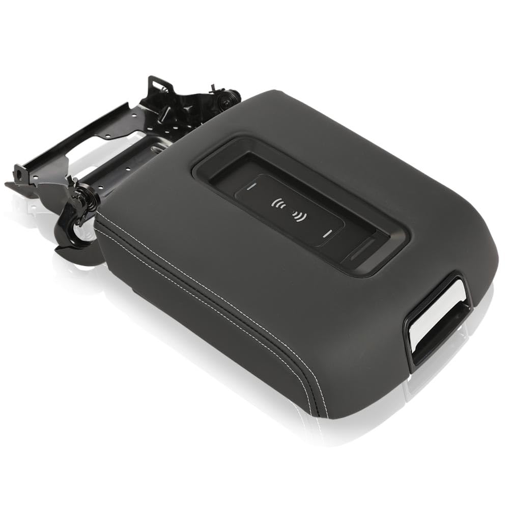 G-PLUS Center Console Armrest Lid w/Wireless Charger Compatible with Chevy Tahoe/Suburban 2015-2019,Fit GMC Yukon/Yukon XL Center 2015 2016 2017 2018 2019 Console Armrest Lid 0227083AA L0227083AA