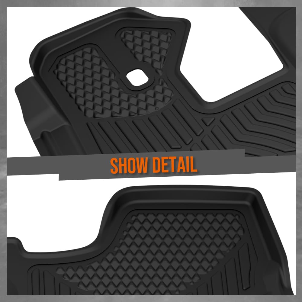 G-PLUS TPE Floor Mats Fit Peterbilt 357 365 367 378 379 384 385 386 388 389 2006-2019 1st Row Truck Accessories Cargo Liners All Weather Protection 3PCS Black Alfombras para Carro