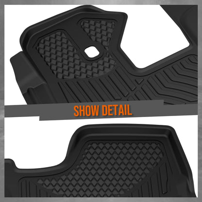 G-PLUS TPE Floor Mats Fit Peterbilt 357 365 367 378 379 384 385 386 388 389 2006-2019 1st Row Truck Accessories Cargo Liners All Weather Protection 3PCS Black Alfombras para Carro