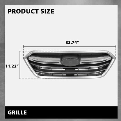G-PLUS Front Replacement Grille Grill Chrome Compatible with Subaru Outback 2018-2019 91121AL16B, SU1200173