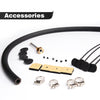 G-PLUS 4 Row AN6 Universal Aluminum Remote Transmission Oil Cooler/Auto-Manual Radiator Converter Black
