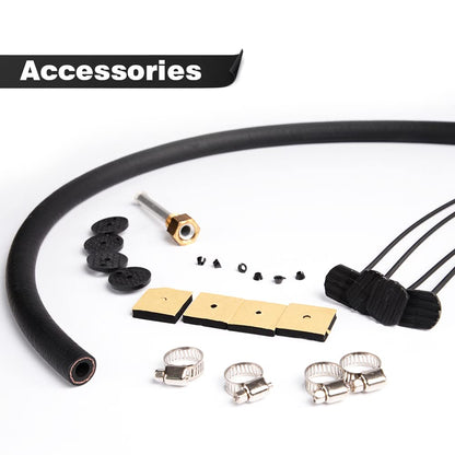 G-PLUS 4 Row AN6 Universal Aluminum Remote Transmission Oil Cooler/Auto-Manual Radiator Converter Black