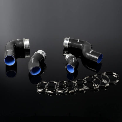 G-PLUS Silicone Intercooler Boost Hose Kit Clamps Compatible With 1996-2005 VW Golf IV MK4 BORA 1.8T Compatible With VW GOLF GTI MK5 MKV FSI 2.0T Turbo Black