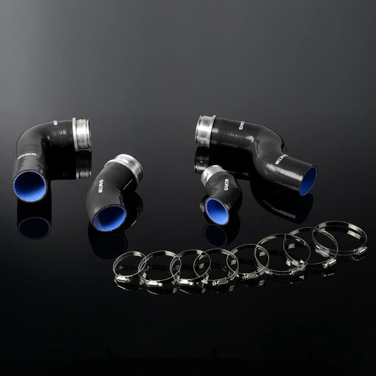 G-PLUS Silicone Intercooler Boost Hose Kit Clamps Compatible With 1996-2005 VW Golf IV MK4 BORA 1.8T Compatible With VW GOLF GTI MK5 MKV FSI 2.0T Turbo Black