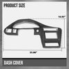 G-PLUS TPE Dashboard Dash Bezel Cover Compatible with Chevy Cavalier LS Sport 2002-2005 Fit Chevy Cavalier Z24 2000-2002 Fit Chevy Cavalier (submodel: Base, LS) 2000-2005 Black