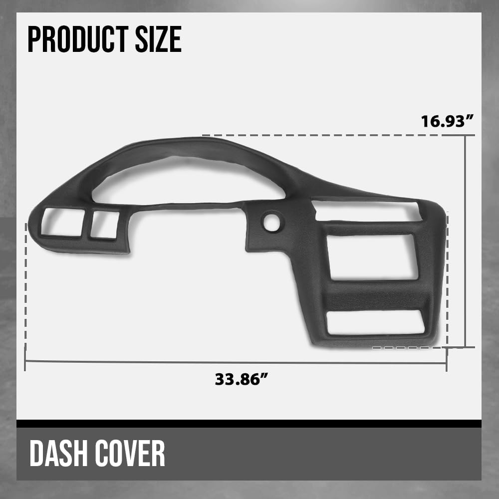 G-PLUS TPE Dashboard Dash Bezel Cover Compatible with Chevy Cavalier LS Sport 2002-2005 Fit Chevy Cavalier Z24 2000-2002 Fit Chevy Cavalier (submodel: Base, LS) 2000-2005 Black